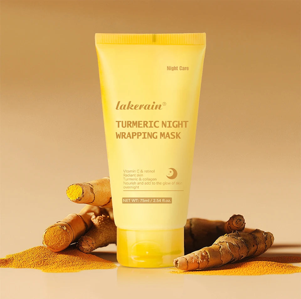 Kojic Acid Turmeric Overnight Wrapping Peel Off Mask Nourishes Hydrolyzed Collagen Glowing Skin Skin Firmnes Korean Skincare