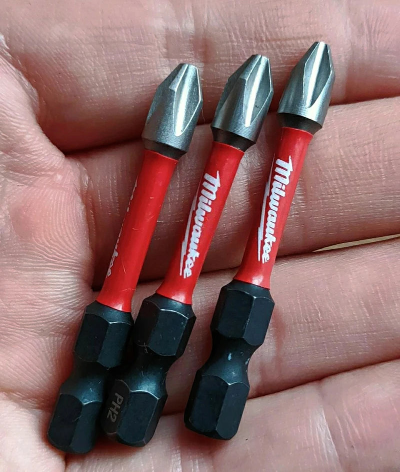 Milwaukee Shockwave PH2 Impact Drill Bits 25mm/50mm/89mm Head Screwdriver Power Tool Attachment Bit Series