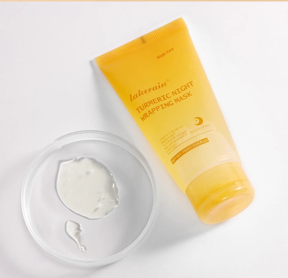 Kojic Acid Turmeric Overnight Wrapping Peel Off Mask Nourishes Hydrolyzed Collagen Glowing Skin Skin Firmnes Korean Skincare