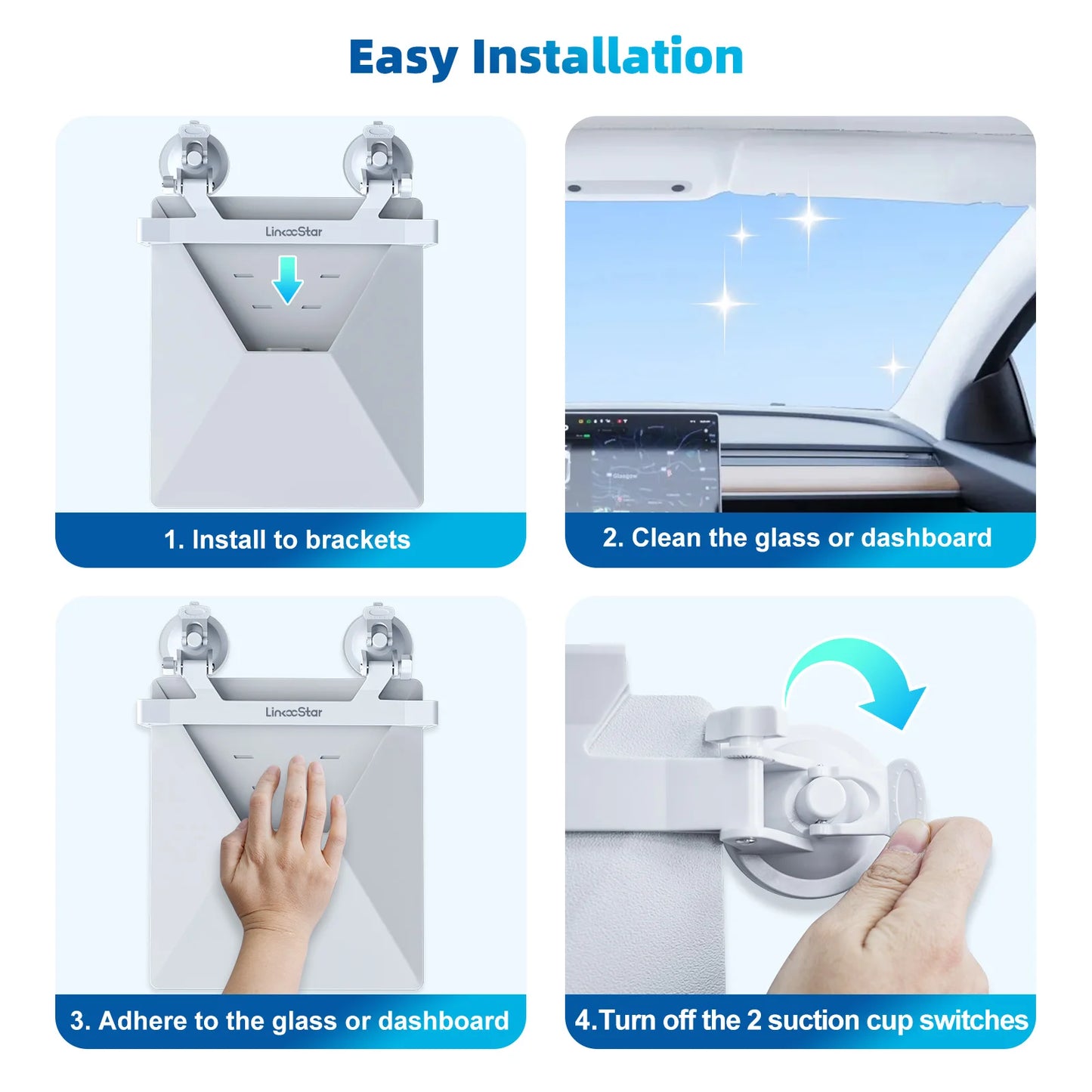 One Bracket 2 Suction Cups For Starlink Mini Sunroof Suction Cup Car Mount Bracket Navigation For Starlink Mini Mounting Kit