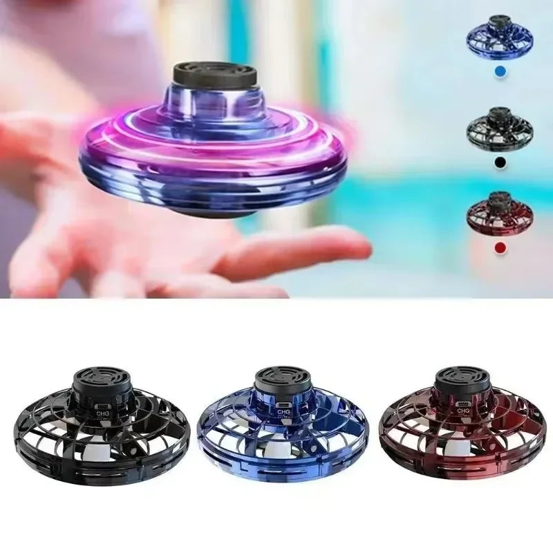 UFO Fingertip Gyroscope Sensing Toy, Fun Floating Luminous Gyroscope Stress Reducing Toy Children's Birthday Toy Gift