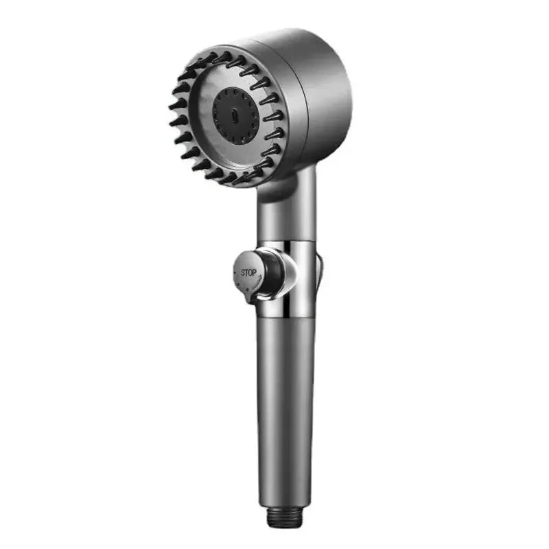 High Pressurized Filter Shower Head 3-mode Adjustable Spray with Massage Brush