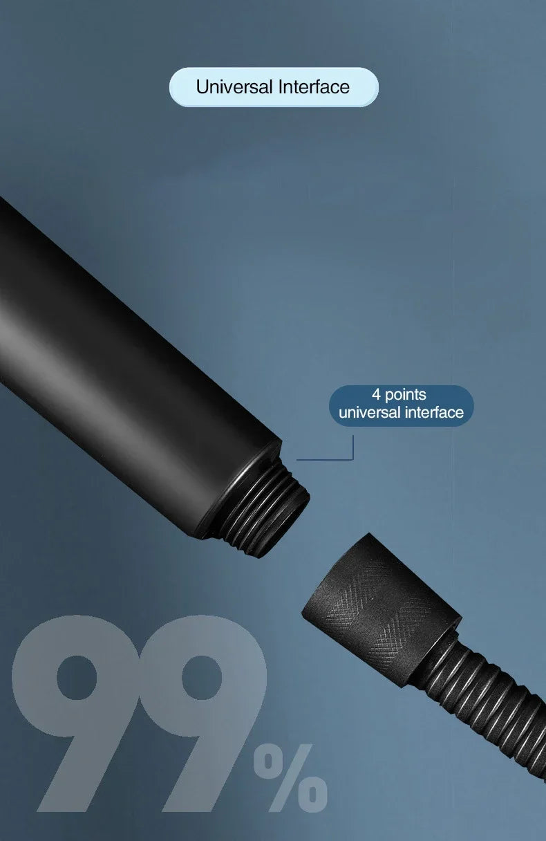 High Pressurized Filter Shower Head 3-mode Adjustable Spray with Massage Brush