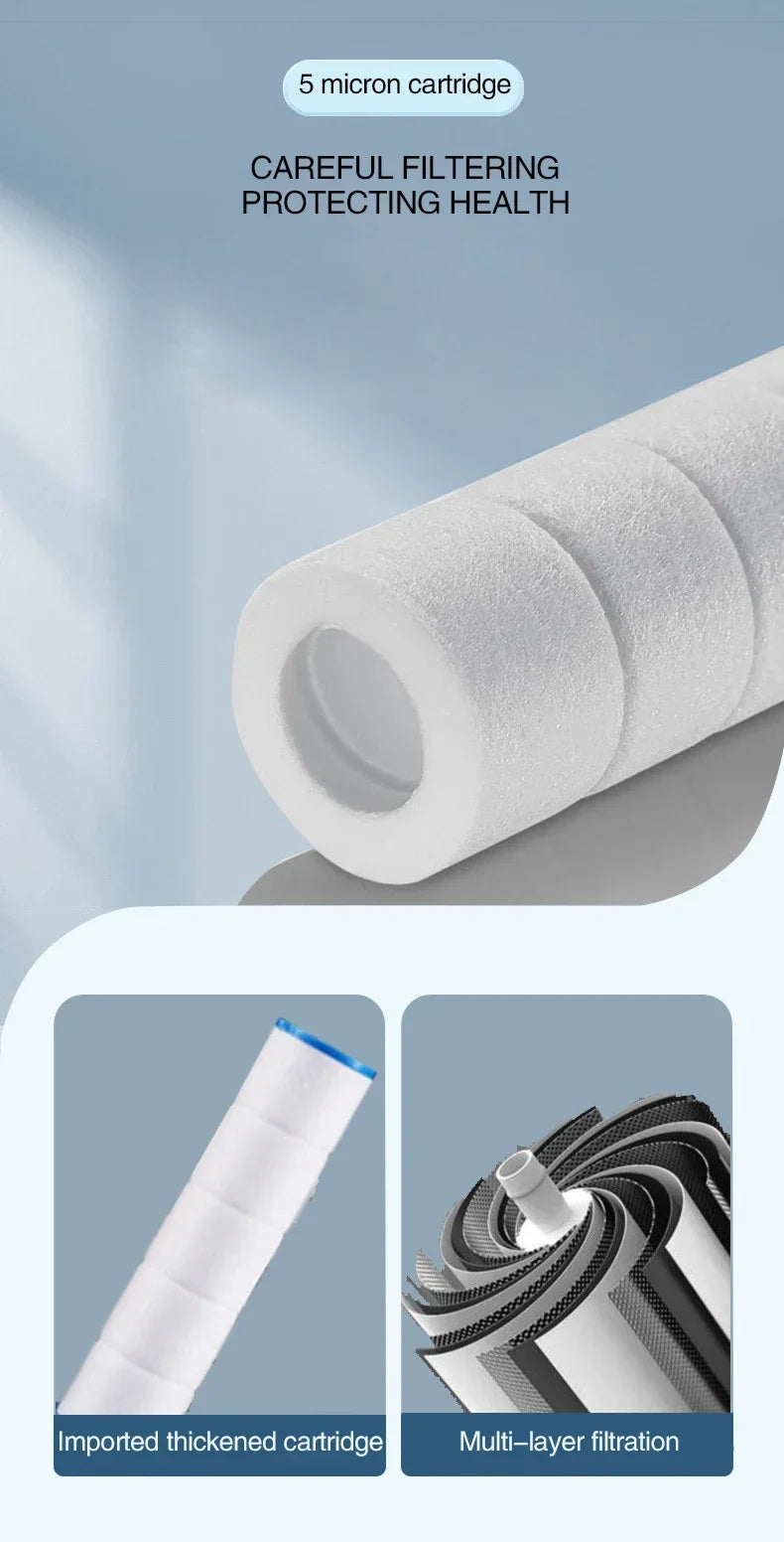 High Pressurized Filter Shower Head 3-mode Adjustable Spray with Massage Brush