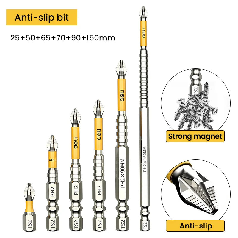 Non-slip PH2 Magnetic Batch Head Cross Screwdriver Hardness Drill