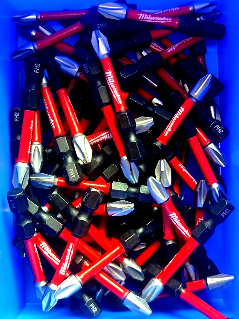 Milwaukee Shockwave PH2 Impact Drill Bits 25mm/50mm/89mm Head Screwdriver Power Tool Attachment Bit Series