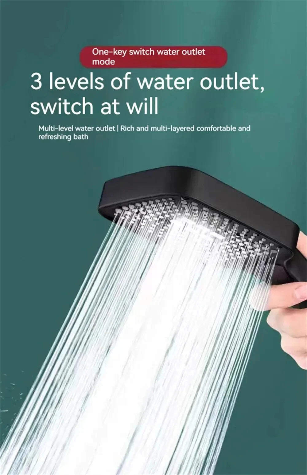 Adjustable Shower Head With 3 Modes
