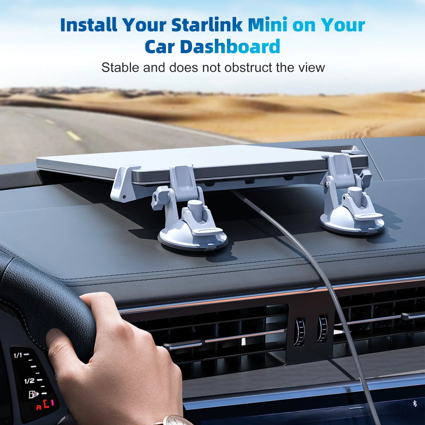 One Bracket 2 Suction Cups For Starlink Mini Sunroof Suction Cup Car Mount Bracket Navigation For Starlink Mini Mounting Kit