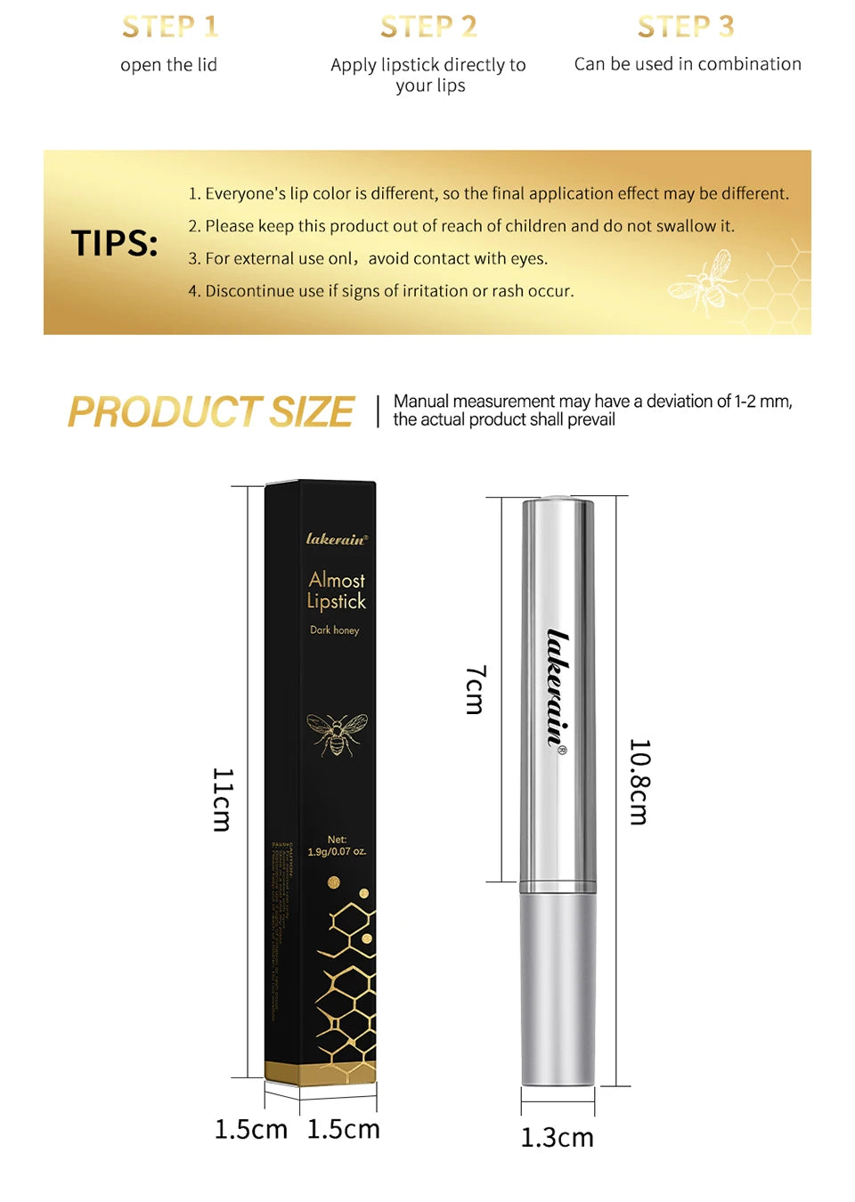 Black Honey Healthy Natural Colorless Lip Balm Lipstick Long Lasting Moisturizing Lips Plumper Nourish Makeup Lip Care Cosmetics