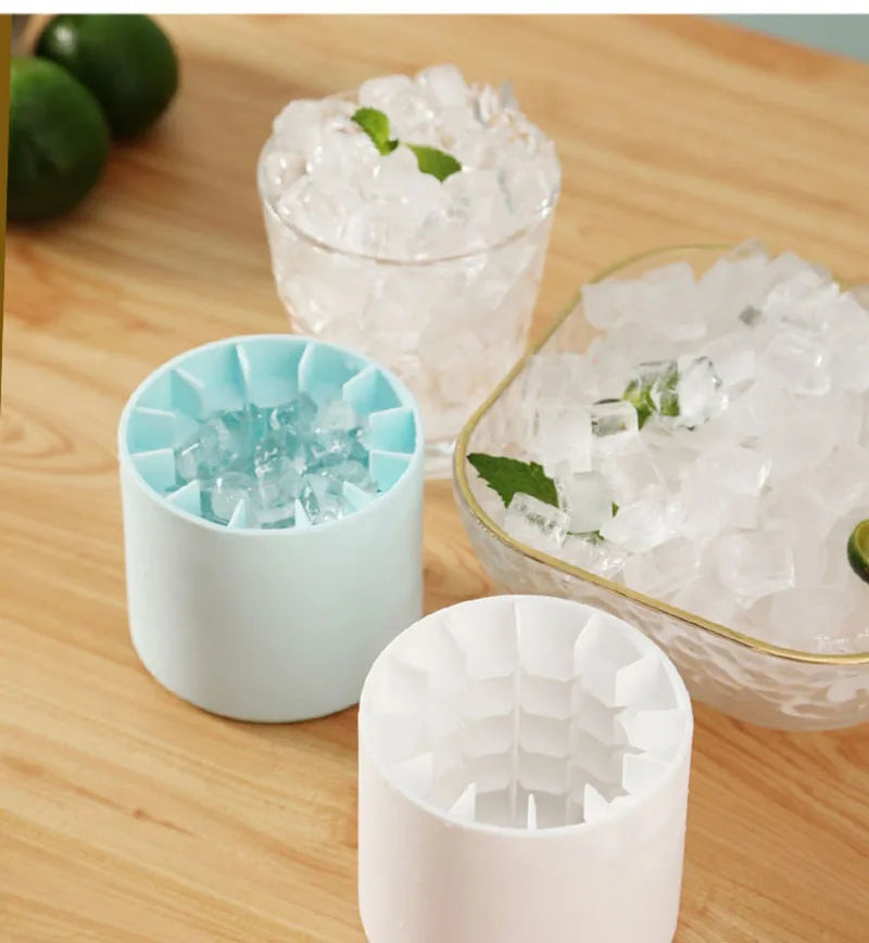 Silicone Ice Cube Mold Round Ice Bucket Homemade