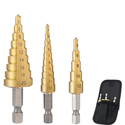 4-32 mm 4-20 mm HSS Titanium Coated Step Drill Bit High Speed Steel Metal Wood Hole Cutter Cone Drilling Tool