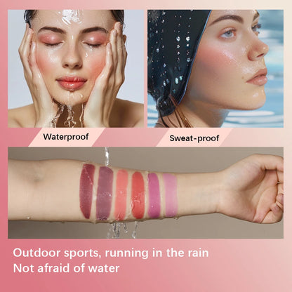 Magic Blush Stick 3-in-1 Cheek Lip Tinted Moistured Blush Stick Silky Brighten Blush Cream Blusher Cosmetics Tubes Matte Contour