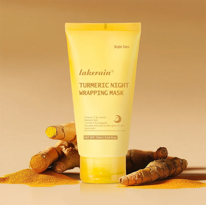 Kojic Acid Turmeric Overnight Wrapping Peel Off Mask Nourishes Hydrolyzed Collagen Glowing Skin Skin Firmnes Korean Skincare