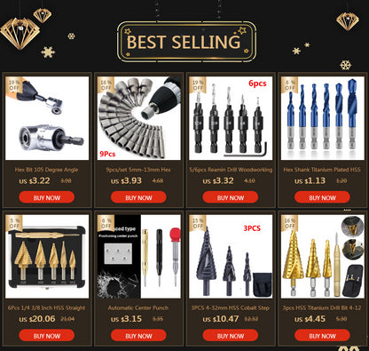 4-32 mm 4-20 mm HSS Titanium Coated Step Drill Bit High Speed Steel Metal Wood Hole Cutter Cone Drilling Tool