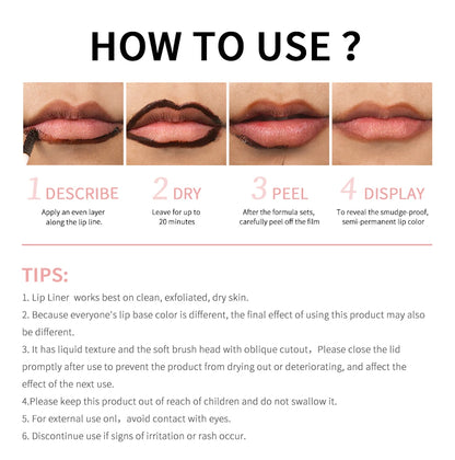 Waterproof Lip Liner Peel Off Tattoo Lipgloss