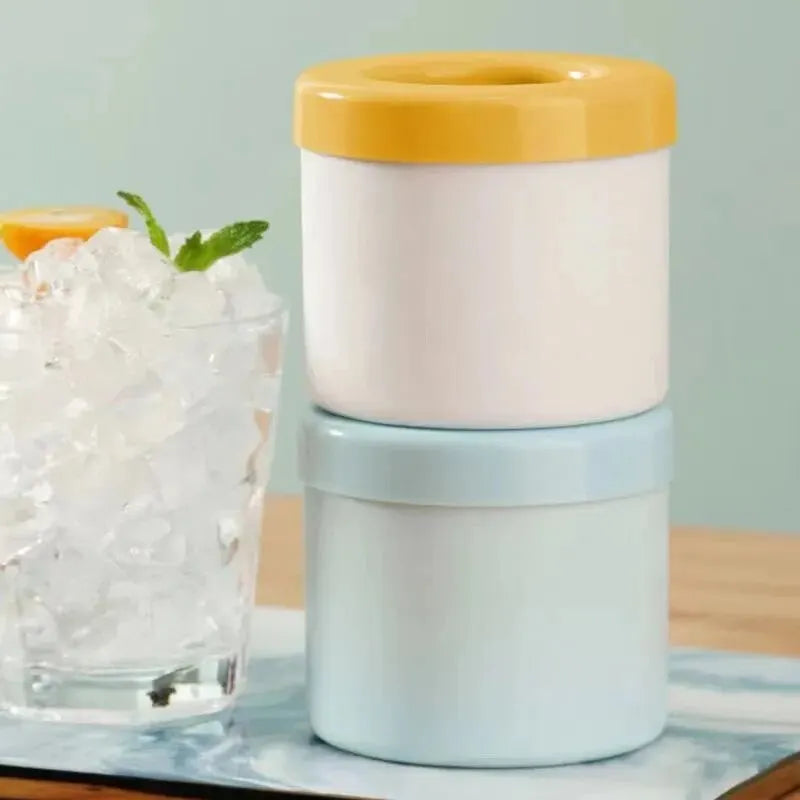 Silicone Ice Cube Mold Round Ice Bucket Homemade