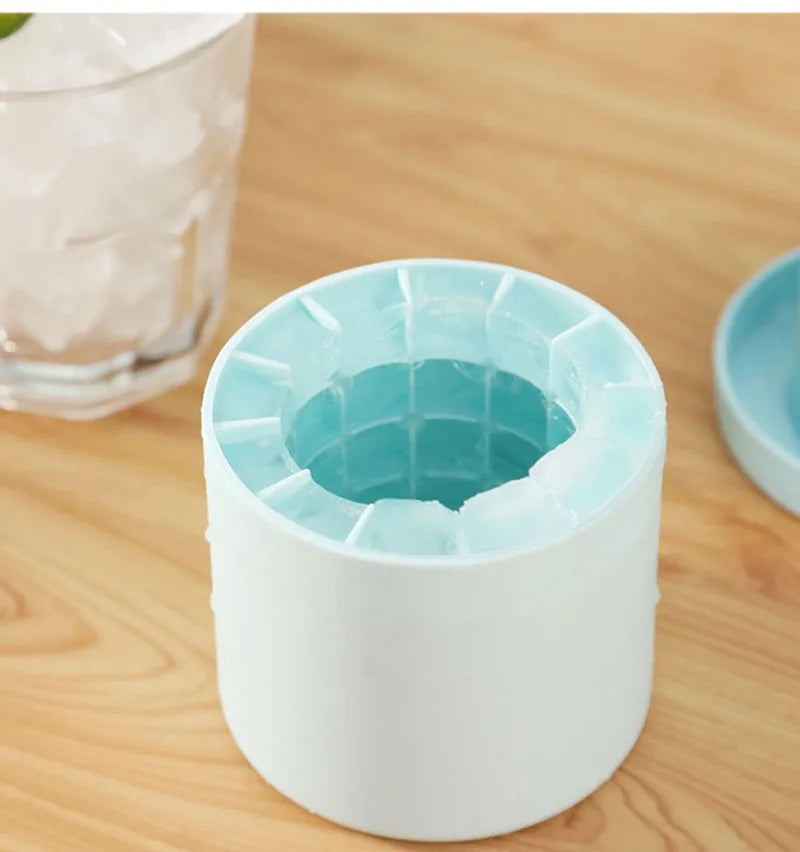 Silicone Ice Cube Mold Round Ice Bucket Homemade
