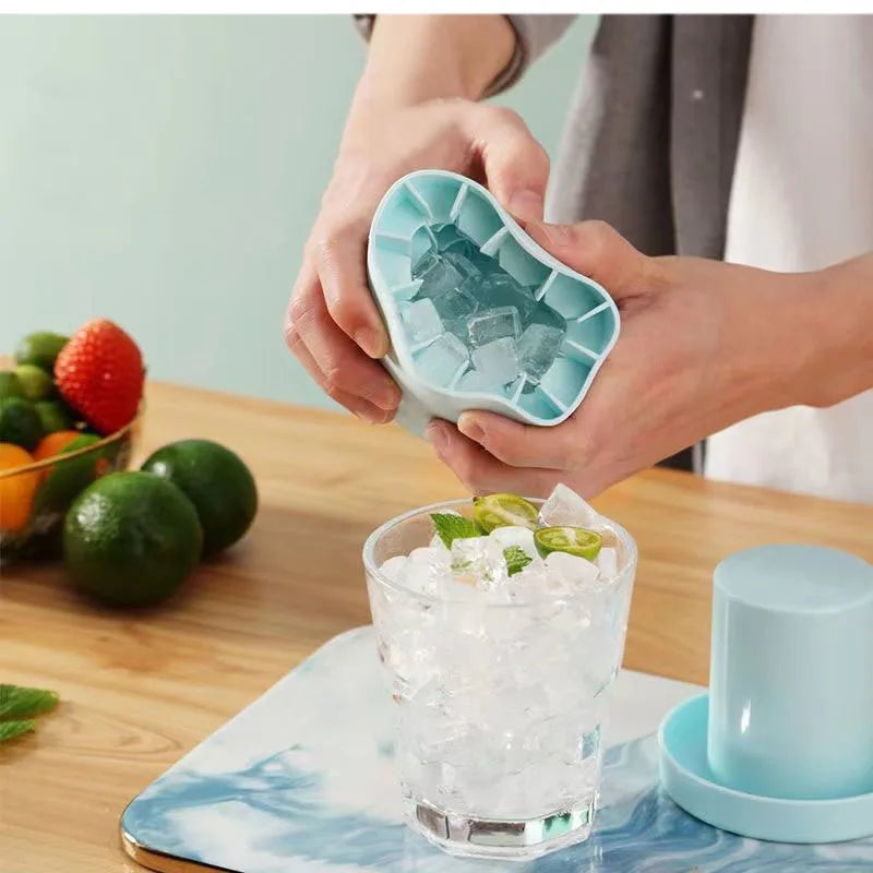 Silicone Ice Cube Mold Round Ice Bucket Homemade