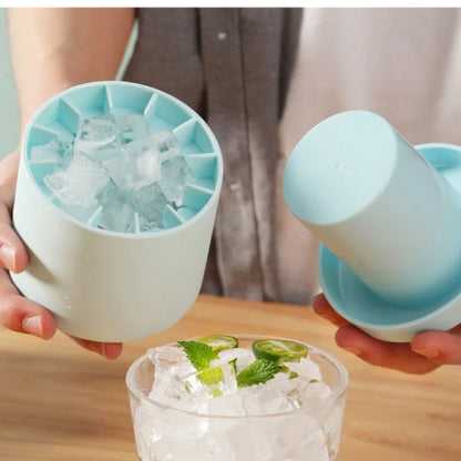 Silicone Ice Cube Mold Round Ice Bucket Homemade