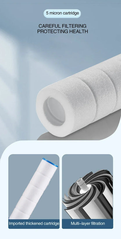 High Pressurized Filter Shower Head 3-mode Adjustable Spray with Massage Brush