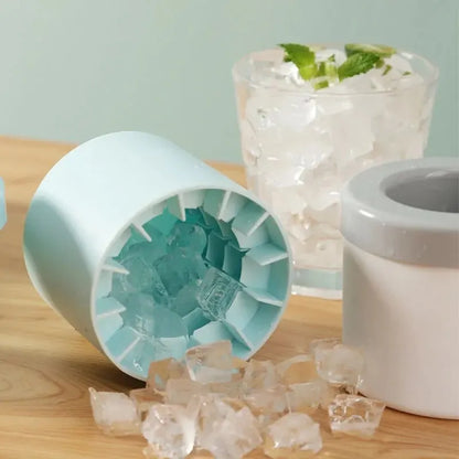Silicone Ice Cube Mold Round Ice Bucket Homemade