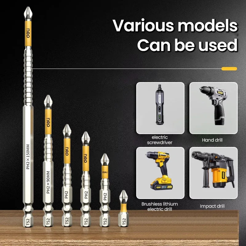 Non-slip PH2 Magnetic Batch Head Cross Screwdriver Hardness Drill
