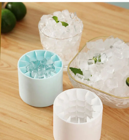 Silicone Ice Cube Mold Round Ice Bucket Homemade