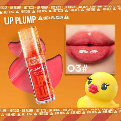 MLSMILE Duck Lip Plump Lip Oil Moisturizing Lip Gloss Mirror Water nature long-lasting  Gloss Gloss Pearl Lip Glaze Set