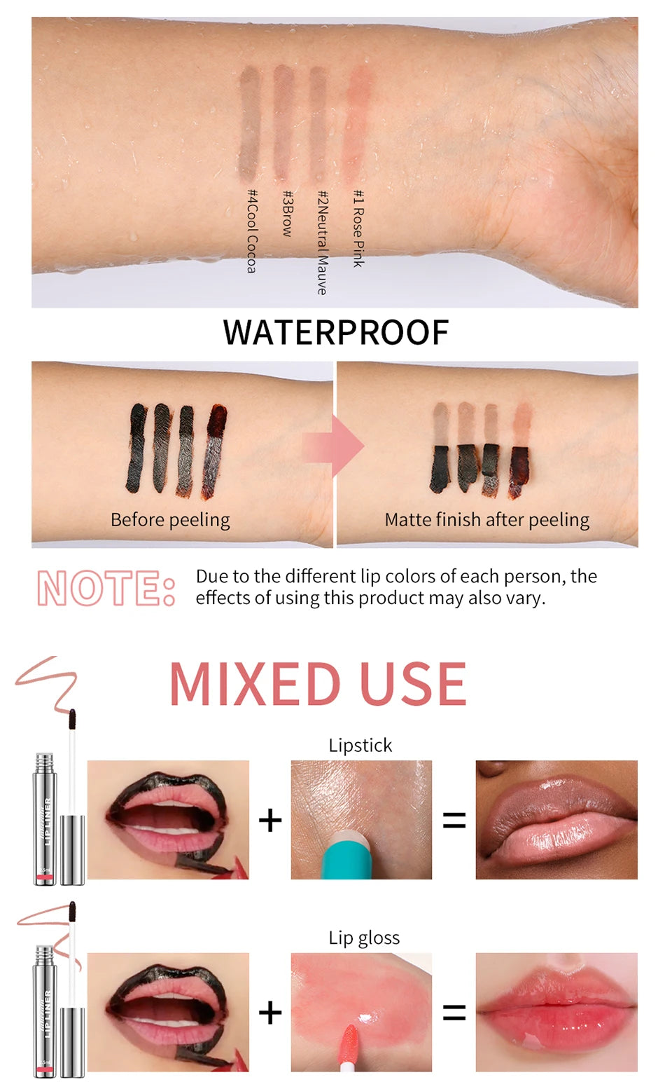Waterproof Lip Liner Peel Off Tattoo Lipgloss